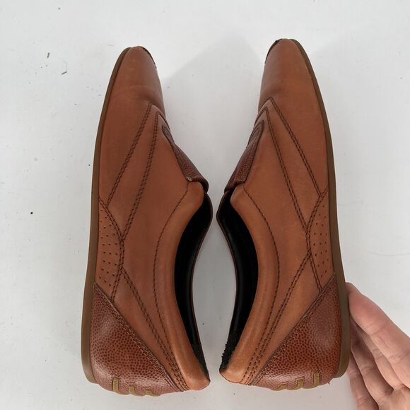 Hogan Square Toe Flats Brown Leather Women’s Size 6.5 - Picture 5 of 11